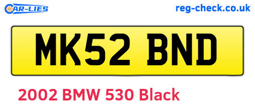 MK52BND are the vehicle registration plates.