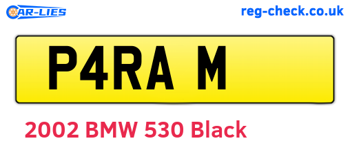 P4RAM are the vehicle registration plates.