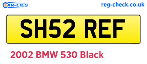 SH52REF are the vehicle registration plates.