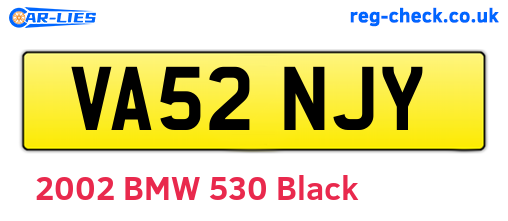 VA52NJY are the vehicle registration plates.