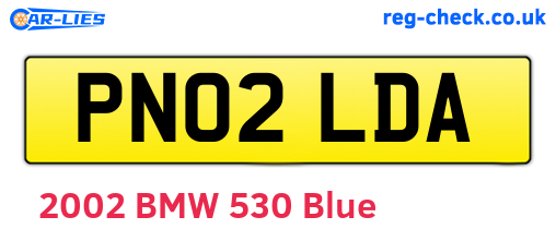 PN02LDA are the vehicle registration plates.