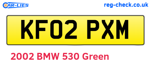 KF02PXM are the vehicle registration plates.