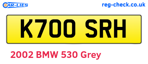 K700SRH are the vehicle registration plates.