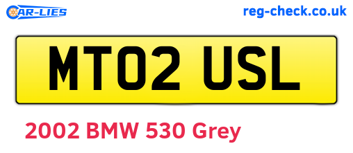 MT02USL are the vehicle registration plates.