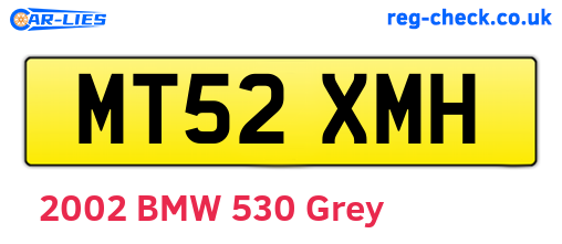 MT52XMH are the vehicle registration plates.