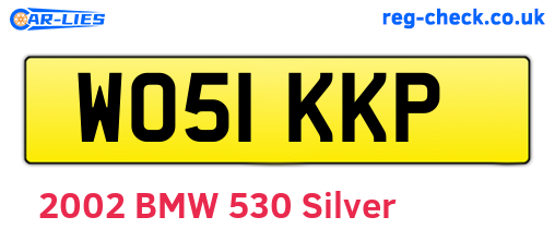 WO51KKP are the vehicle registration plates.