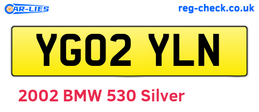 YG02YLN are the vehicle registration plates.