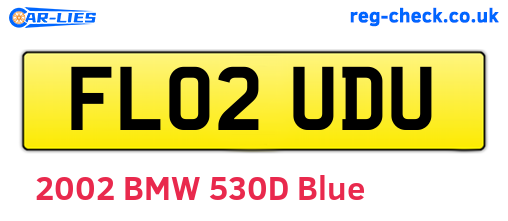 FL02UDU are the vehicle registration plates.