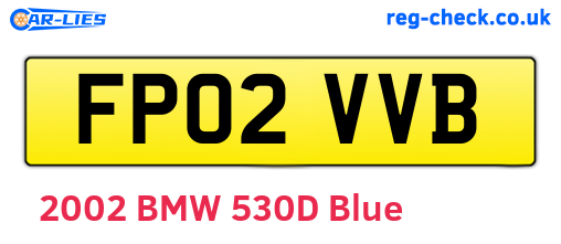 FP02VVB are the vehicle registration plates.