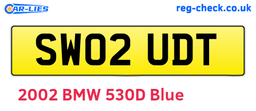 SW02UDT are the vehicle registration plates.