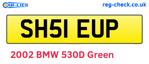 SH51EUP are the vehicle registration plates.