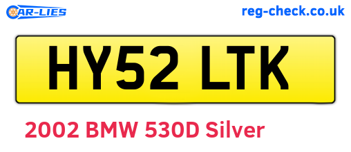 HY52LTK are the vehicle registration plates.