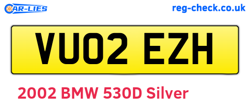 VU02EZH are the vehicle registration plates.