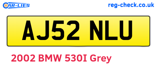AJ52NLU are the vehicle registration plates.
