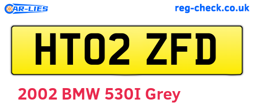 HT02ZFD are the vehicle registration plates.