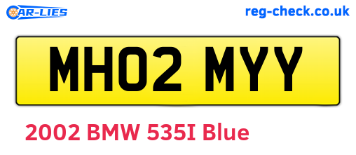 MH02MYY are the vehicle registration plates.