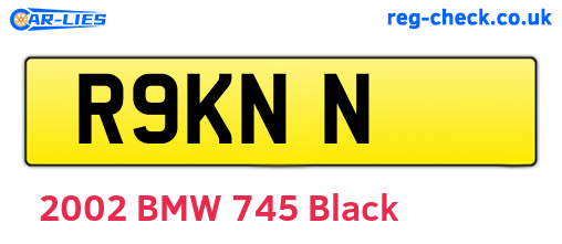 R9KNN are the vehicle registration plates.