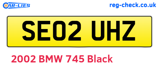 SE02UHZ are the vehicle registration plates.