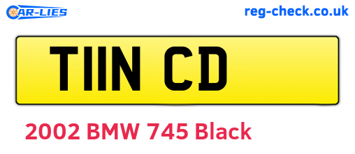 T11NCD are the vehicle registration plates.