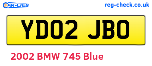 YD02JBO are the vehicle registration plates.