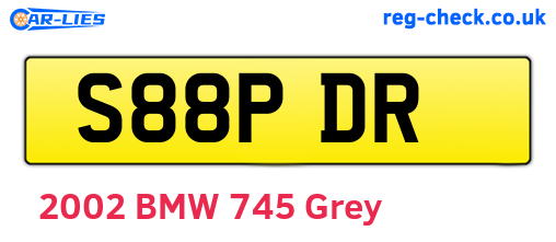 S88PDR are the vehicle registration plates.