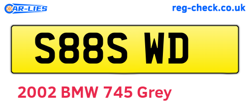 S88SWD are the vehicle registration plates.