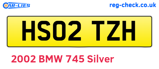 HS02TZH are the vehicle registration plates.