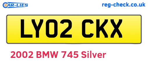 LY02CKX are the vehicle registration plates.