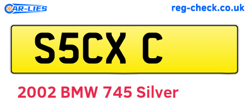 S5CXC are the vehicle registration plates.