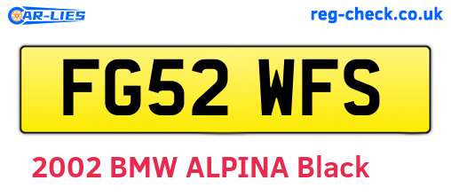 FG52WFS are the vehicle registration plates.