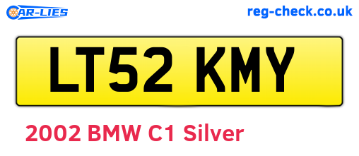 LT52KMY are the vehicle registration plates.