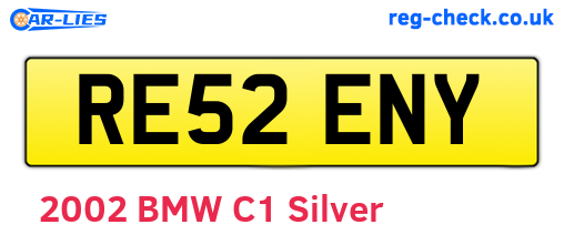 RE52ENY are the vehicle registration plates.