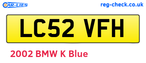 LC52VFH are the vehicle registration plates.