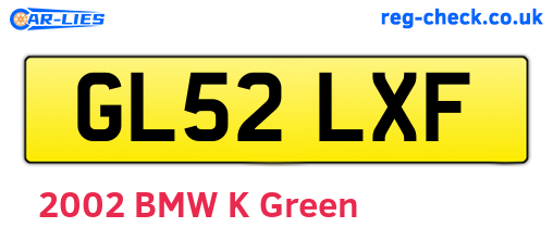 GL52LXF are the vehicle registration plates.