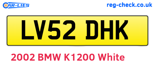 LV52DHK are the vehicle registration plates.