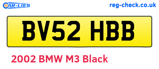 BV52HBB are the vehicle registration plates.