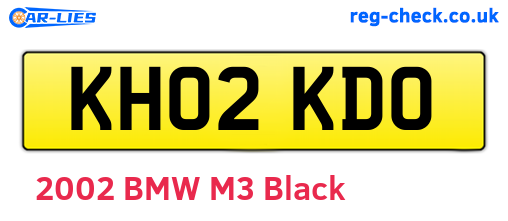 KH02KDO are the vehicle registration plates.