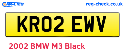 KR02EWV are the vehicle registration plates.