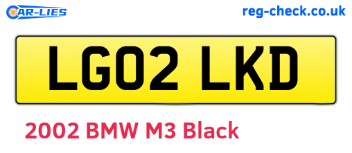 LG02LKD are the vehicle registration plates.