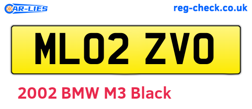 ML02ZVO are the vehicle registration plates.