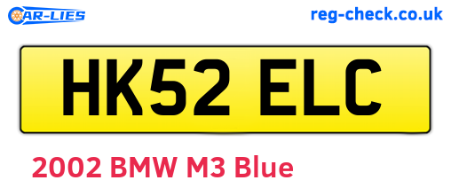 HK52ELC are the vehicle registration plates.