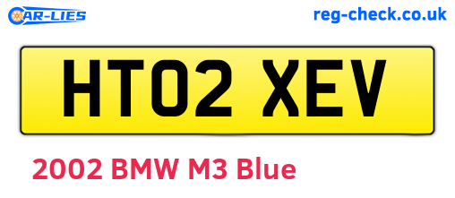 HT02XEV are the vehicle registration plates.