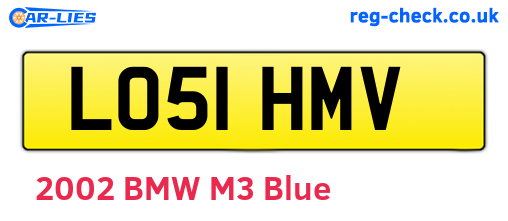 LO51HMV are the vehicle registration plates.