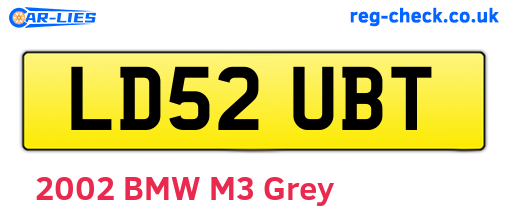 LD52UBT are the vehicle registration plates.
