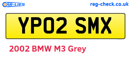 YP02SMX are the vehicle registration plates.