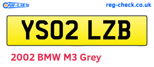 YS02LZB are the vehicle registration plates.
