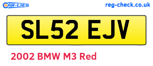 SL52EJV are the vehicle registration plates.