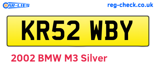 KR52WBY are the vehicle registration plates.