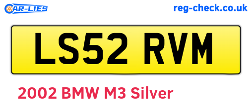 LS52RVM are the vehicle registration plates.