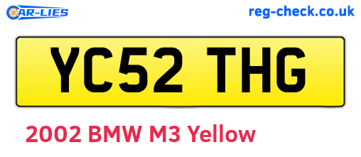 YC52THG are the vehicle registration plates.